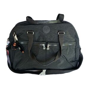 Kipling Bag Black Purse Tonal Eugina Weekender Satchel Duffel Monkey New